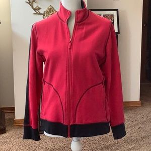 Womens Rafaella zip up jacket red/black size M